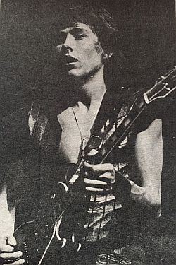 George Kooymans live photo as published in UK Sounds magazine November 23 1974